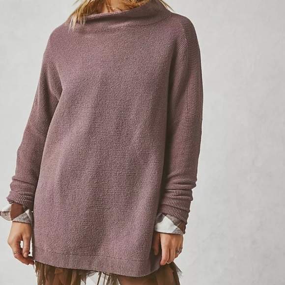 Free People Ottoman Slouchy Tunic Top Sweater Women’s Small Nutmeg Brown - Picture 1 of 12